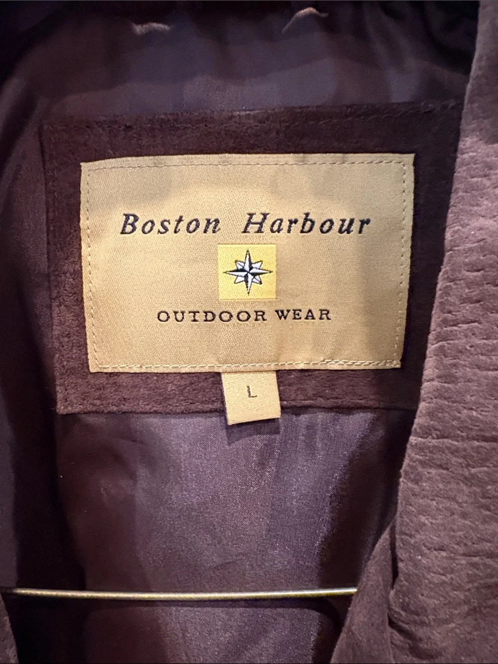 Boston Harbour Men's Chocolate Brown Leather Zip Jacket - large